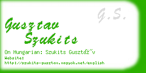 gusztav szukits business card